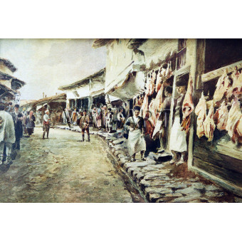 РЕПРОДУКЦИИ НА КАРТИНИ Касапската чаршия (1899)